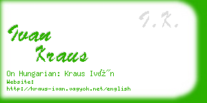 ivan kraus business card